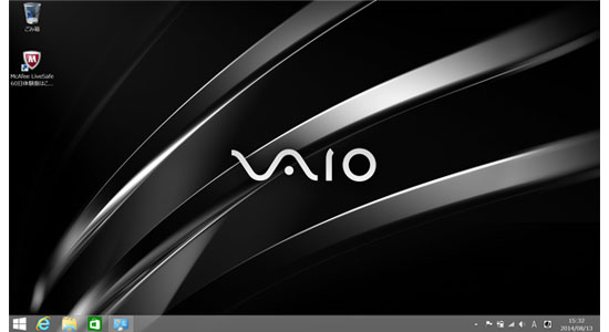 VAIO Pro13初期画面